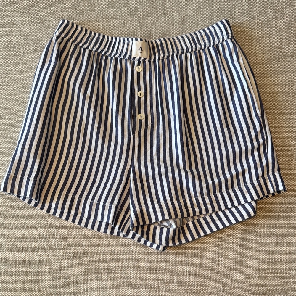 Anthropologie Striped Navy and White Women’s Boxer Shorts